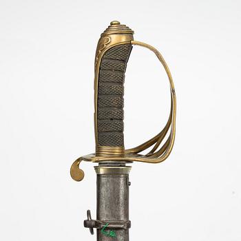 A British sword, end of the 19th Century, with scabbard.