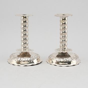 LJUSSTAKAR, 1 par, silver, Tesi, Göteborg 1948.