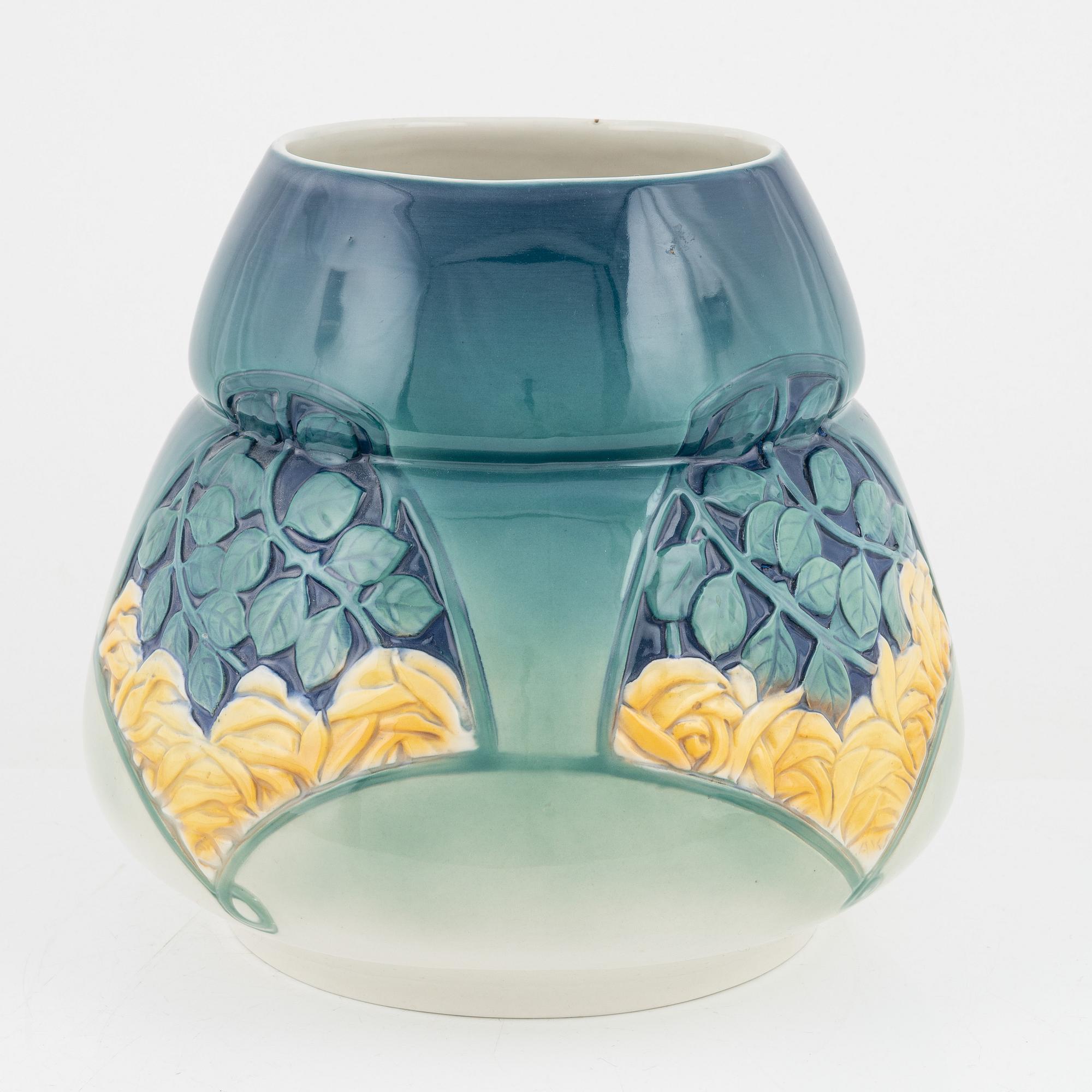 Alf Wallander, ytterfoder, flintgods, jugend,  Rörstrand, tidigt 1900-tal.