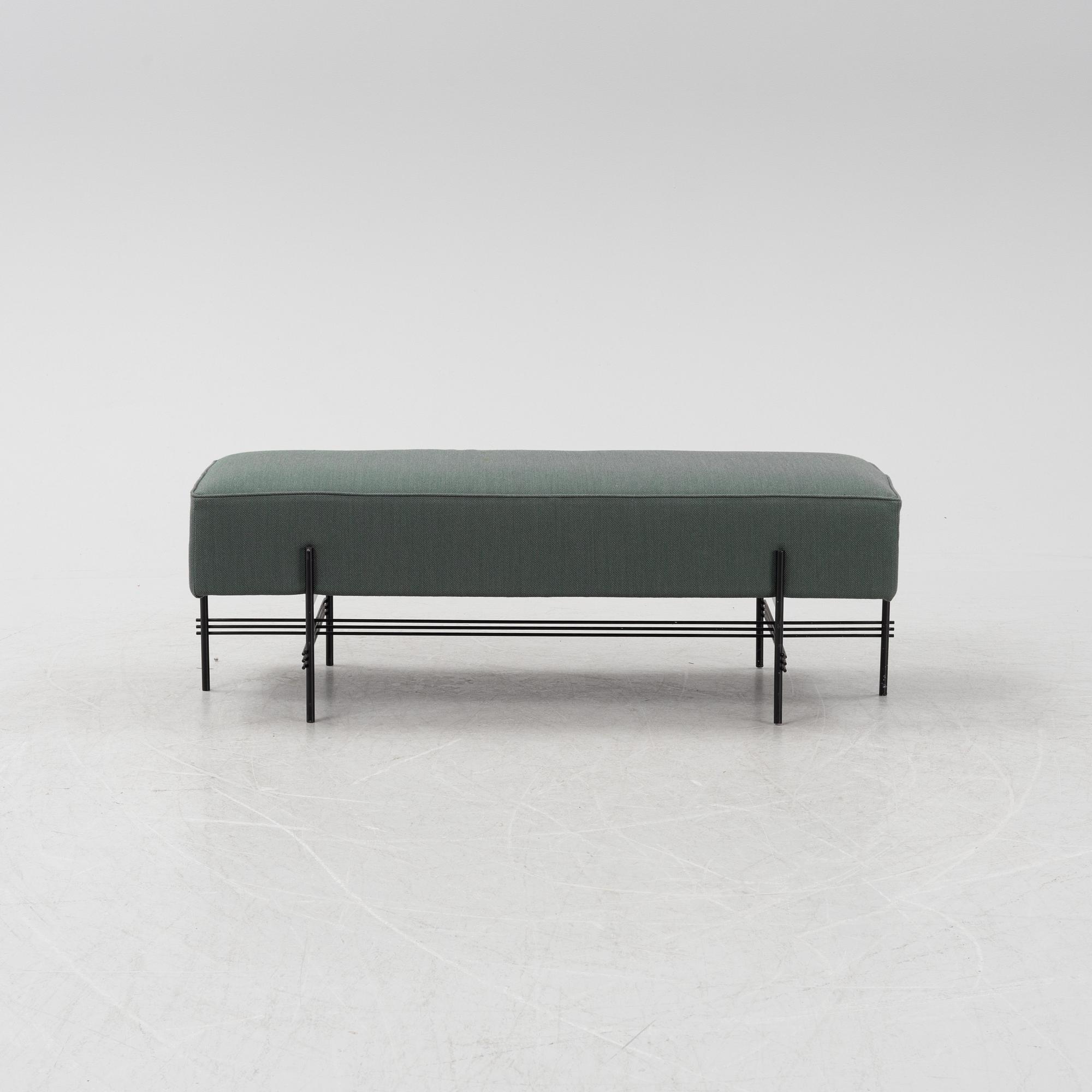 A TS Pouffe bench by GamFratesi for Gubi, designed 2014.
