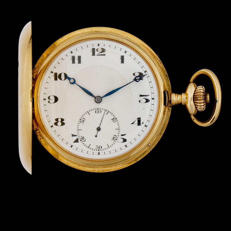 FICKUR, Savonett, herr, 18k guld. 1920-tal. Vikt 114g.