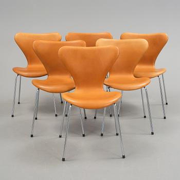 STOLAR, 6 st, "Sjuan", Arne Jacobsen, Fritz Hansen.