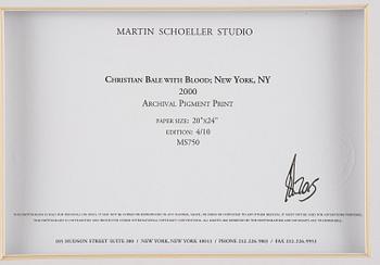 Martin Schoeller, "Christian Bale with Blood; New York, NY", 2000.