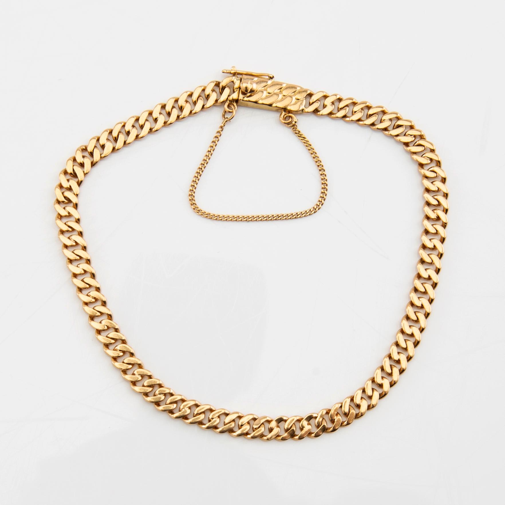 Bracelet, curb link 18K gold, G. Dahlgren & Co Malmö 1930.