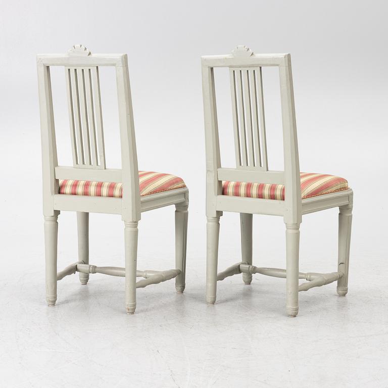 Chairs, a pair, Gustavian, Lindome, circa 1800.