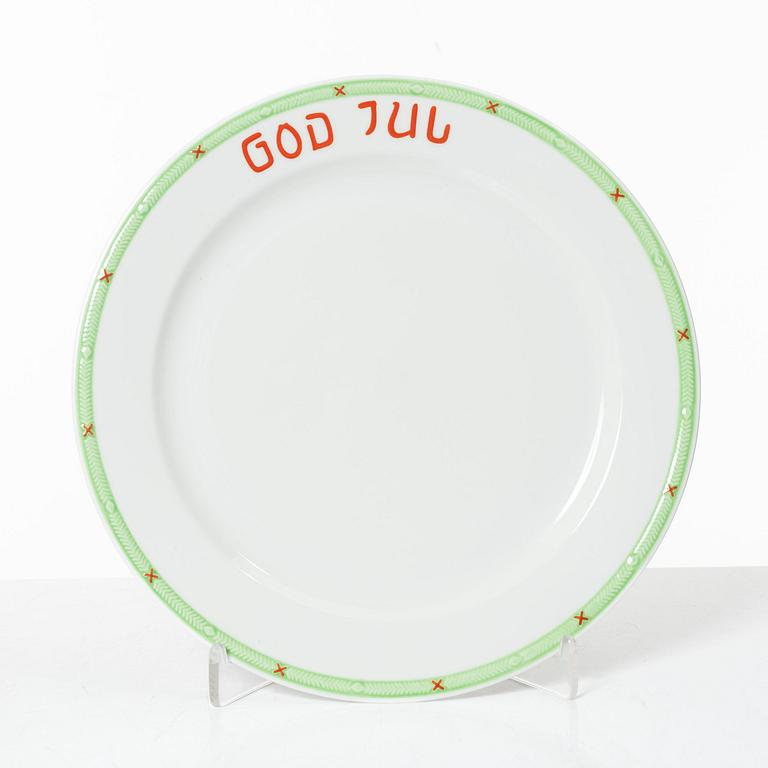 Rörstrand, tallrikar, 10 st, porslin, "God jul".