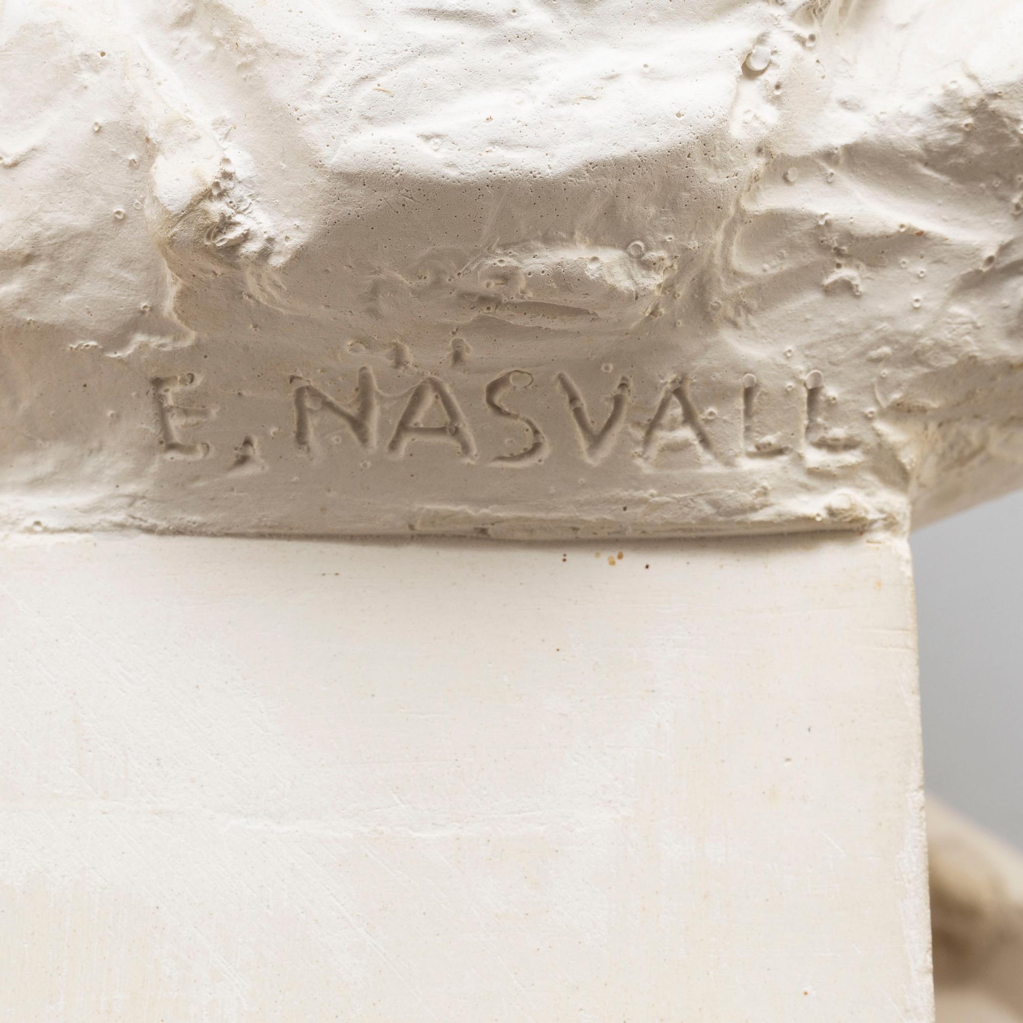 EMIL NÄSVALL, four plaster sculptures.