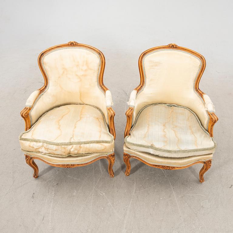 Armchairs, a pair of Louis XV second half of the 18th century.