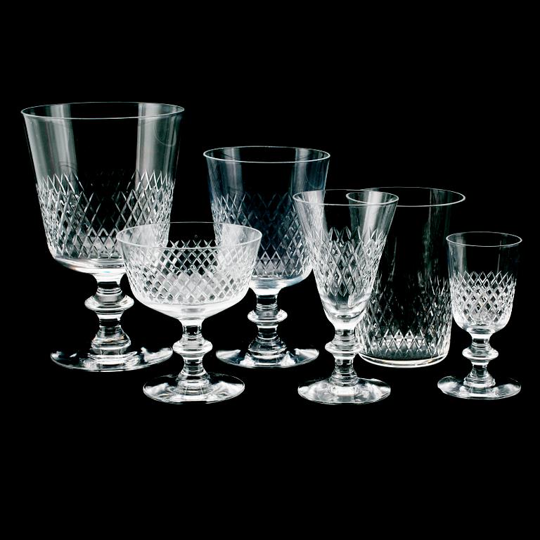 SERVISGLAS, 54 delar, "Diamant", Vicke Lindstrand, Kosta.