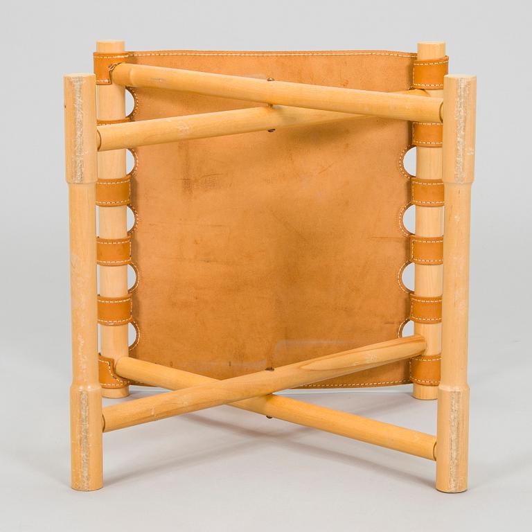 Maija Heikinheimo, A 1960s/70s century wooden stool 'Camping chair A'. Norrmark handicraft.