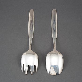 ATELIER BORGILA, a pair of sterling silver cutlery,  Stockholm 1956.