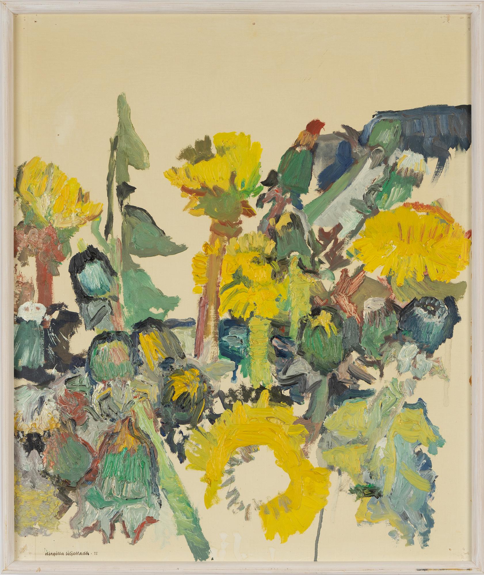 Birgitta Liljebladh, olja på dukpannå, signerad och daterad 73.