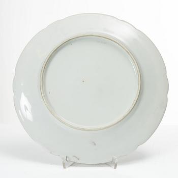 A group of three armorial dinner plates, presumably France, late 19th century.