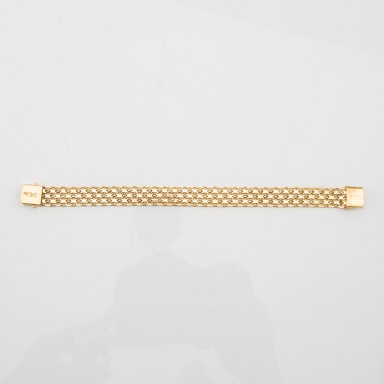 Armband 18K guld x-länk, Björn Svensson Johanneshov 1957.