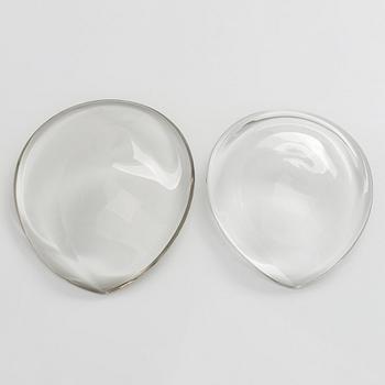 Tapio Wirkkala, two 1950s glass bowls, signed Tapio Wirkkala - Iittala.