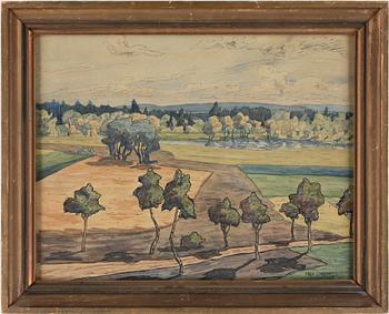 Ebba Orstadius · EBBA ORSTADIUS, akvarell. Sign o dat 1917.