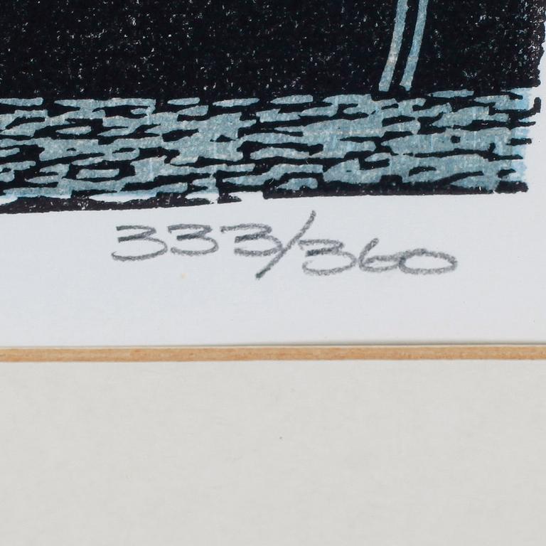 SVENOLOV EHRÉN, färgliotpgrafi, signerad, daterad - 76 och numrerad 333/360.