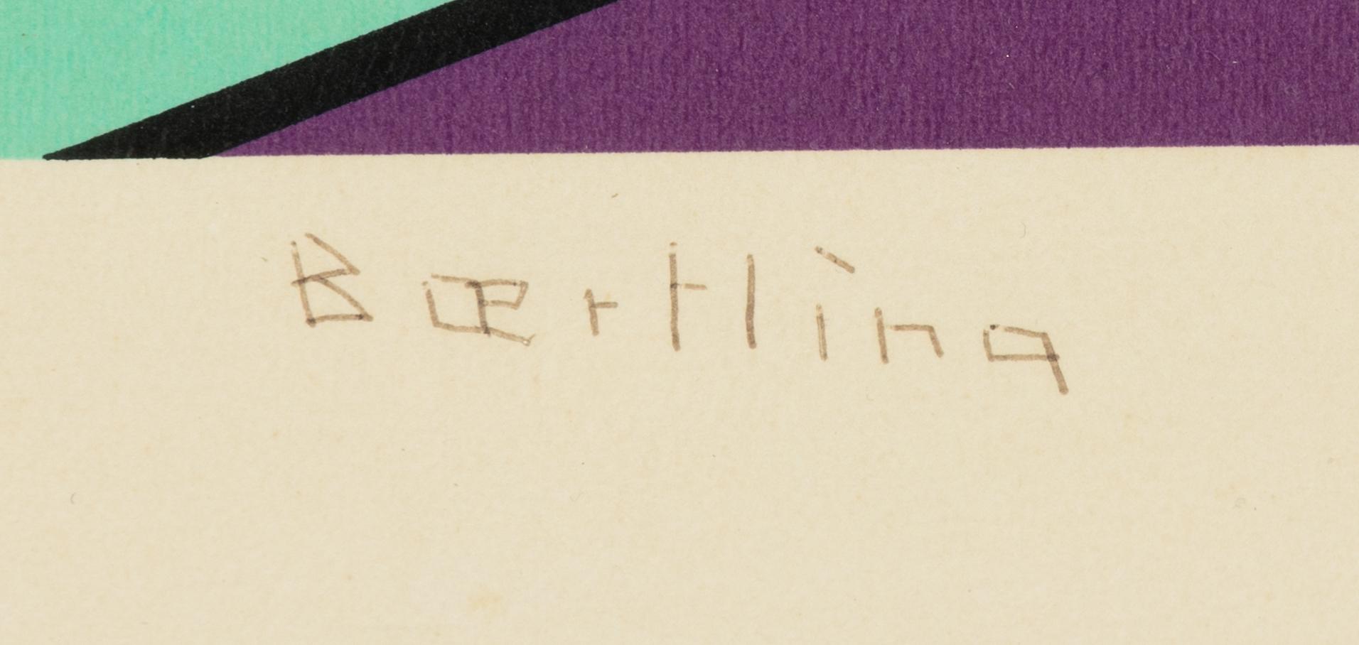 Olle Bærtling, silkscreen in colours, 1969-74, signerad HC XVII/XXV.