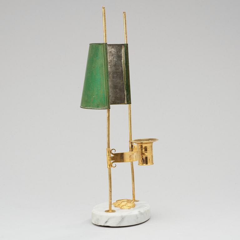 A late Gustavian one-light circa 1800 table lamp.