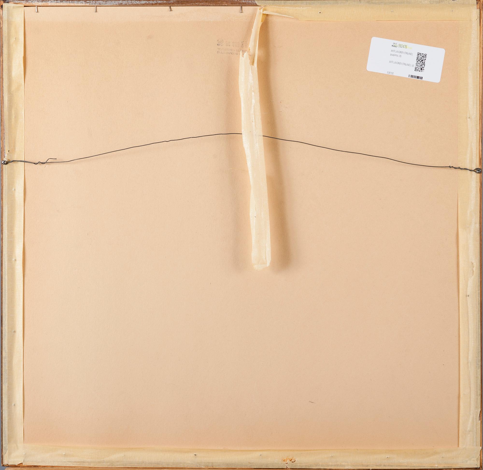 AHTI LAVONEN, träsnitt, signerad och daterad -58, Tpl'a.