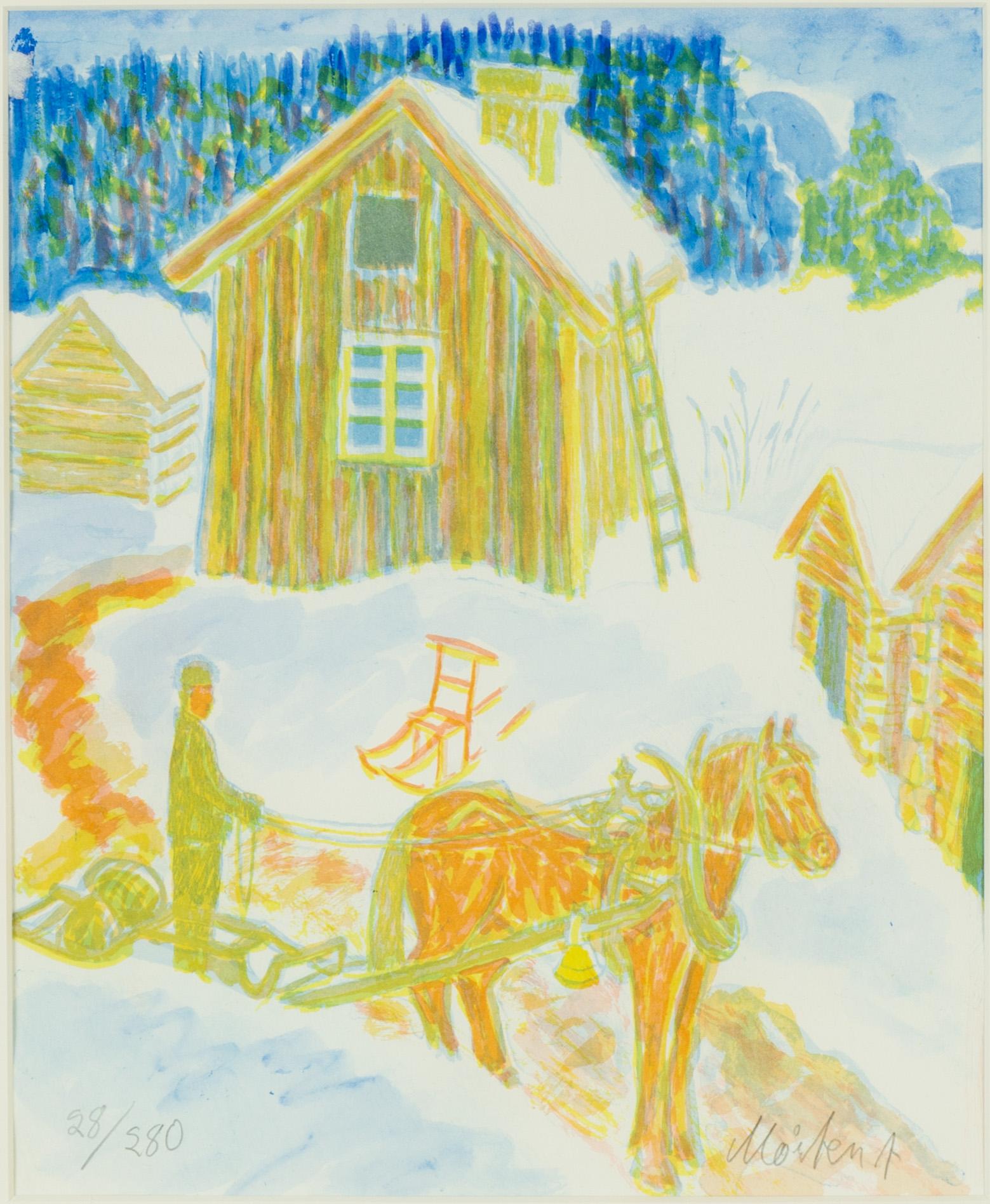 Mårten Andersson, litografier, en serie på 6 st, signerade, numrerade 28/280 samt en provtryck.