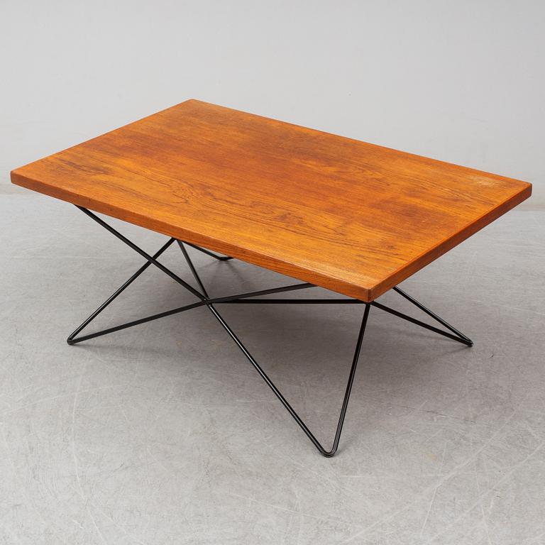BENGT JOHAN GULLBERG, 'A2/Triple height table', steel and teak veneer, designed c.1952.