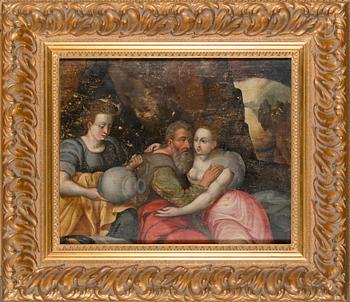 Unknown master, 16th/17th century, Flemish school, Lot and his daughters.