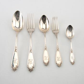 Cutlery silver 29 dlr, CG Hallberg Stockholm 1895.