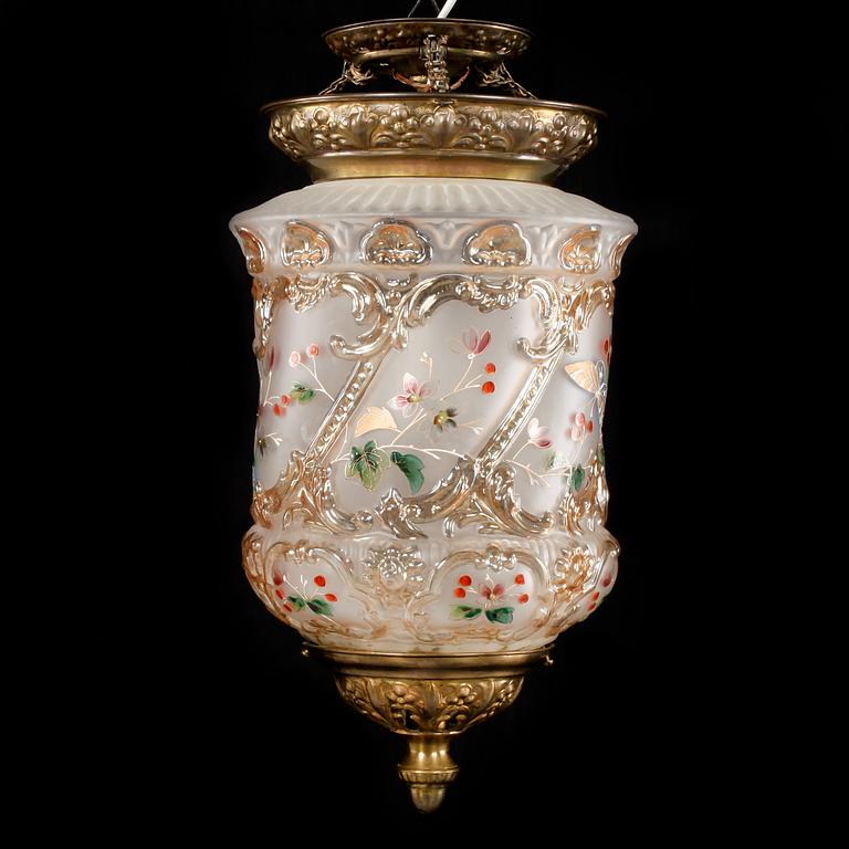 MÅNSKENSAMPEL, omkring 1900, kupans höjd ca 33 cm.