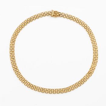 Necklace, 18K gold, x-link.