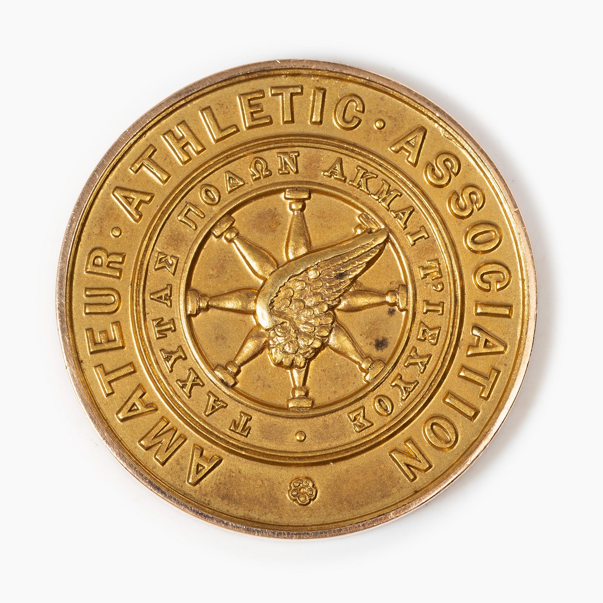 A medal, 15K gold, England, 1922.