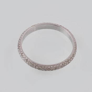 RING, 14K guld med briljantslipade diamanter ca 1.00 ct. Vikt  1,6 gram.