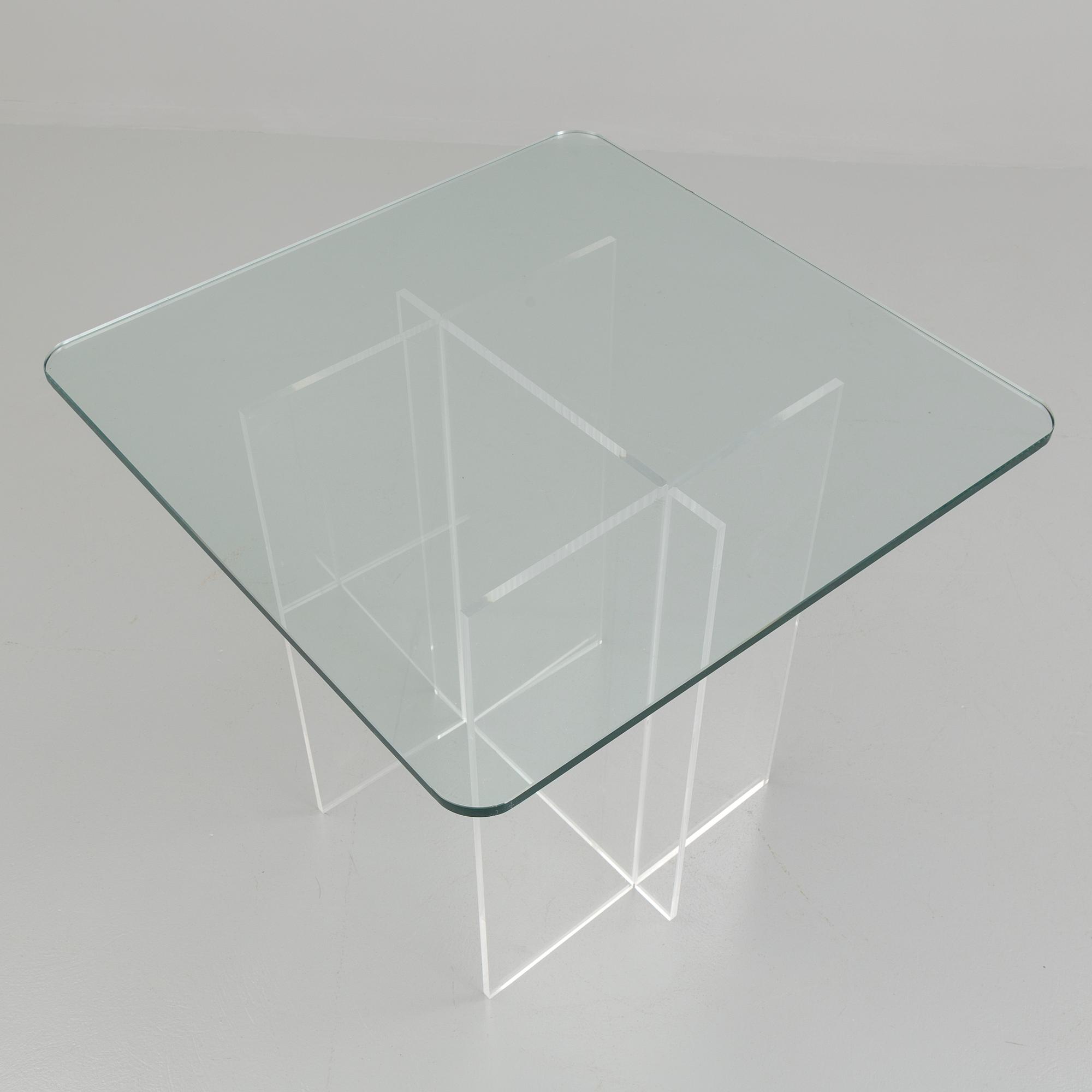 BORD, glas och plexiglas, 1980-tal.
