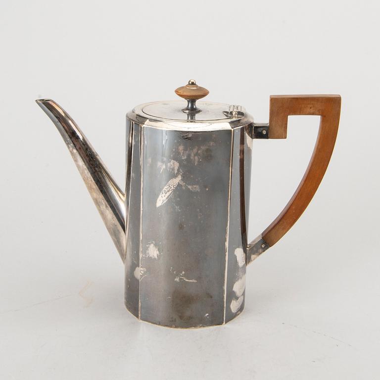 WÜRTTEMBERGISCHE METALLWARENFABRIK (WMF), kaffeservis, 3 delar, nysilver, Tyskland.