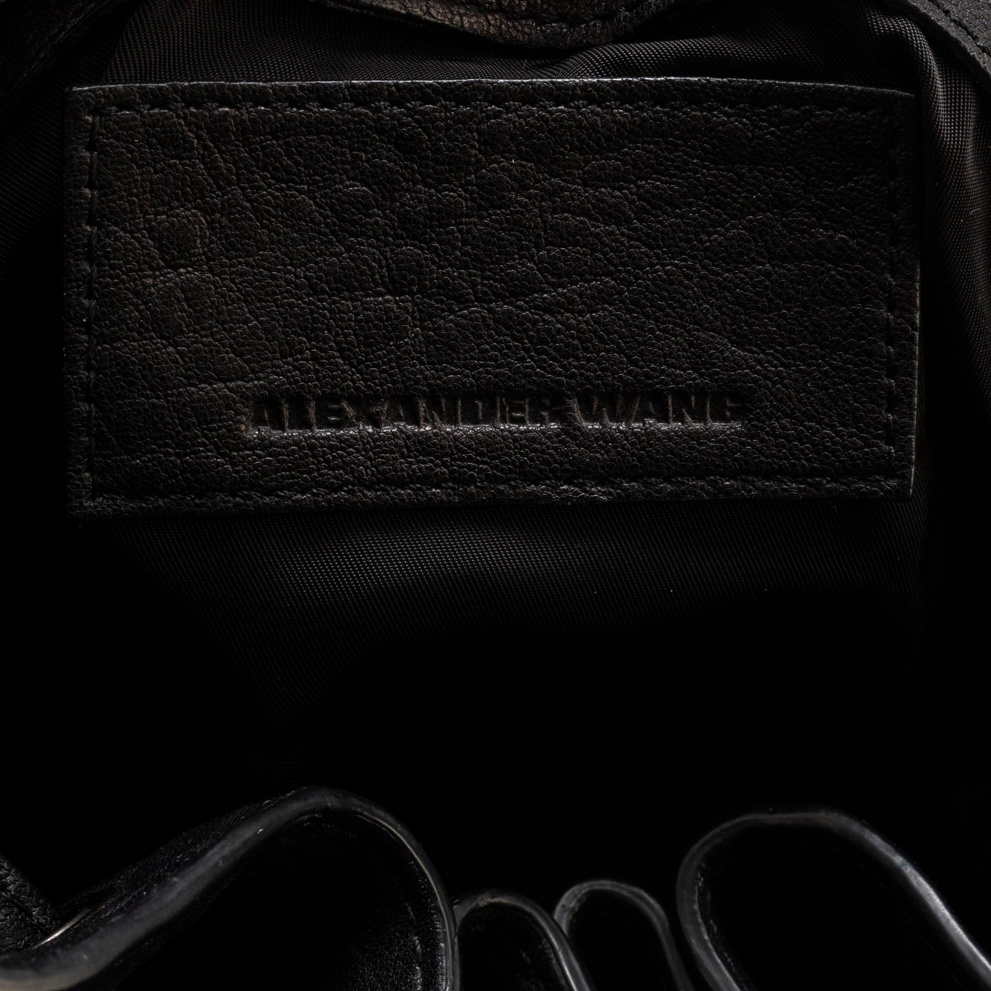 ALEXANDER WANG, 'Diego' leather and studs bucket bag.