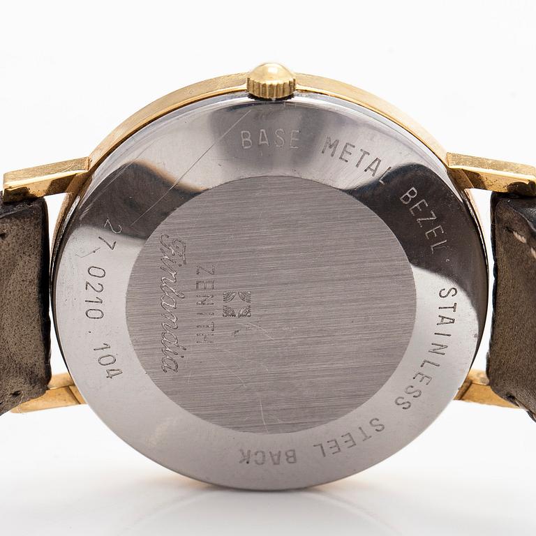 Zenith, Finlandia, wristwatch, 30 mm, spectrolite dial, gold/stainless steel, quartz.