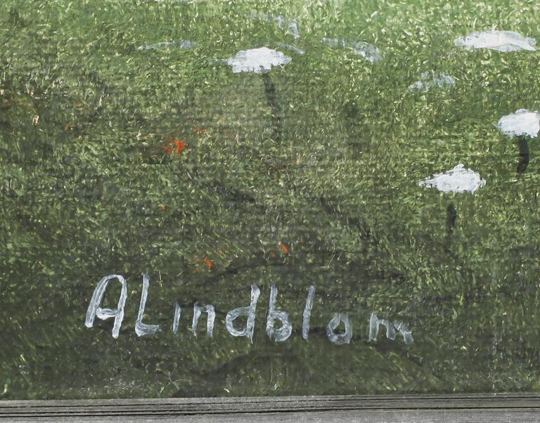 ARNOLD LINDBLOM, olja på duk, signerad.