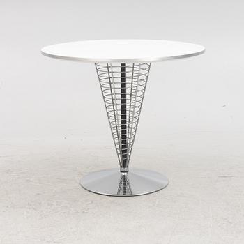 Verner Panton, a "Wire Cone" table, Fritz Hansen, Denmark, 1989.