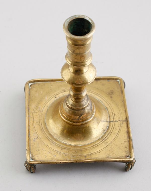 LJUSSTAKE, mässing, 1600-tal.