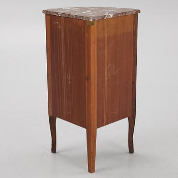 A Gustavian-style parquetry encoignure, mid 20th century.