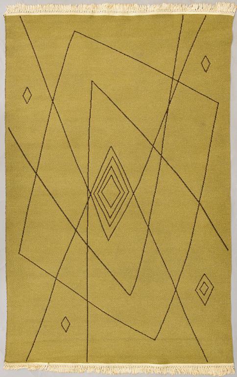 A 1950s Finnish flat weave carpet. Circa 240x150 cm.