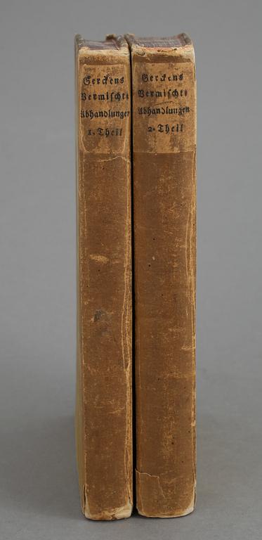 PHILIPP WILHELM GERCKEN, 2 vol, Vermischte Abhandlungen aus dem Lehn- und Teutschen Rechte, Güstrom-Leipzig 1771-77.