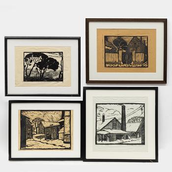 Wilhelm Kåge, Four linoleum cuts.