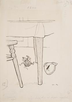BJÖRN BERG, ink drawing from "Teskedsgumman" signed.