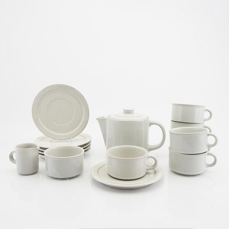 Signe Persson-Melin, a nine pcs "Härd" stoneware tea service 1970s from Höganäs.