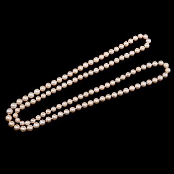81. A NECKLACE, 32 South sea pearls Ø 12 - 14 mm.