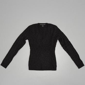 Three pair of cashmere sweaters by Ralph lauren.