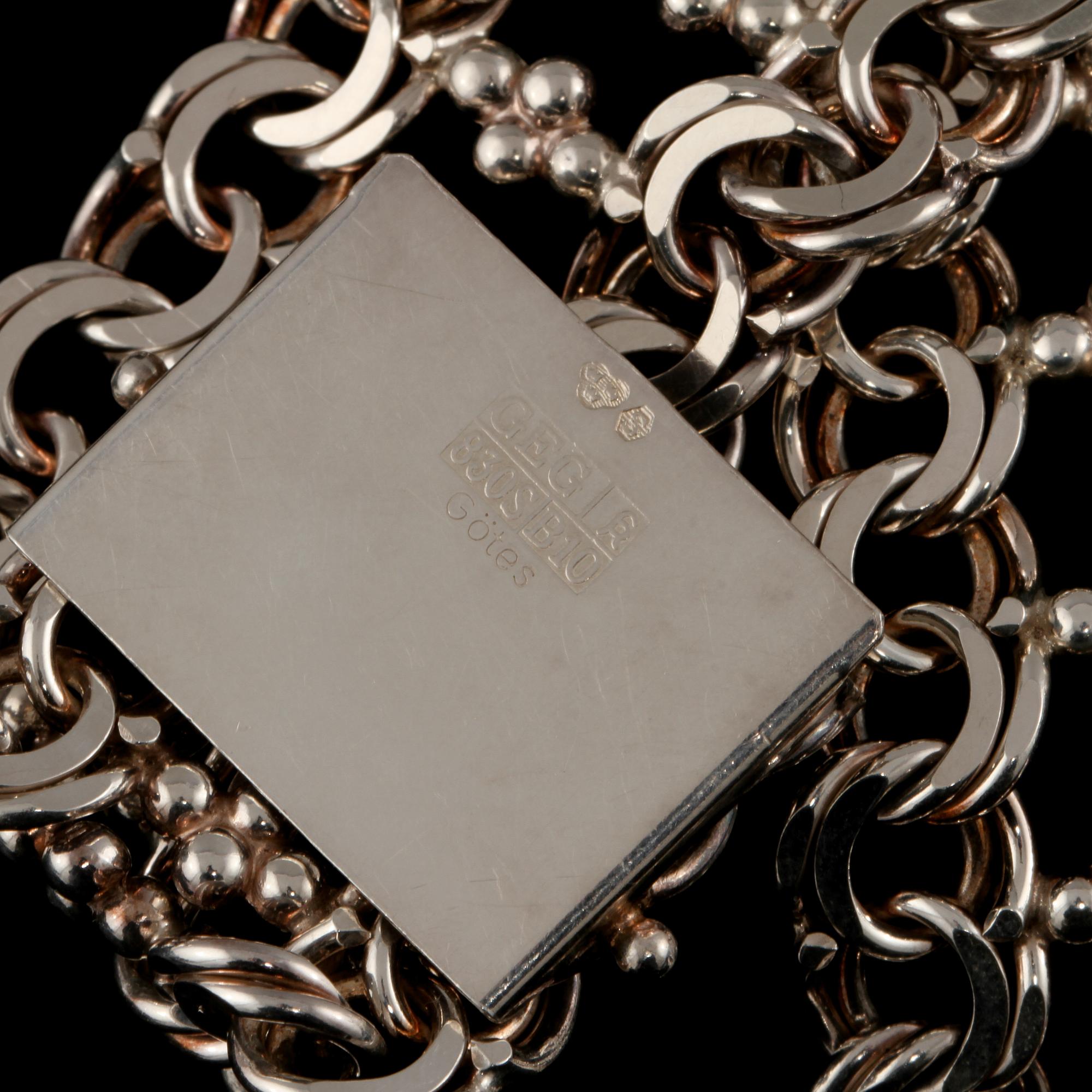 ARMLÄNK, silver, Göte Engström, Köping, 1976. Vikt 62 g.