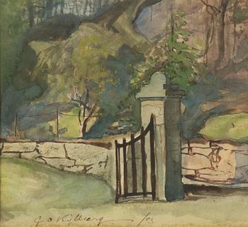 Carl Kylberg, Park Landscape with Gate.