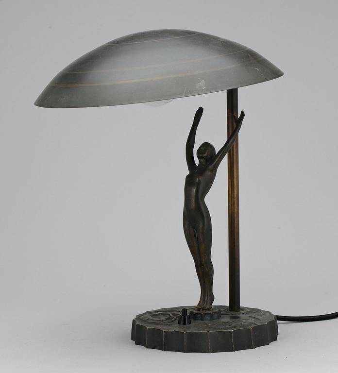 BORDSLAMPA, art déco, 1920-tal.